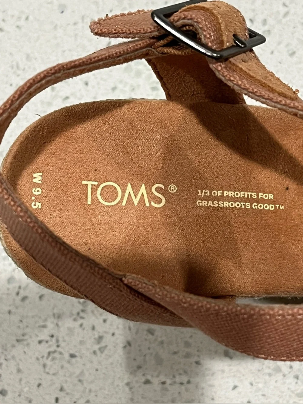 Tom’s Madelyn Sandy Beige Women’s Wedge Platform Sandals Size 9.5 New - Picture 2 of 11